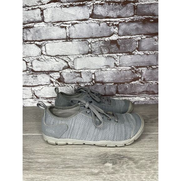 Keen Gray Textile Knit Lace Up Athletic Sneakers Shoes Women Sz 7M US/37.5EU - Picture 13 of 16